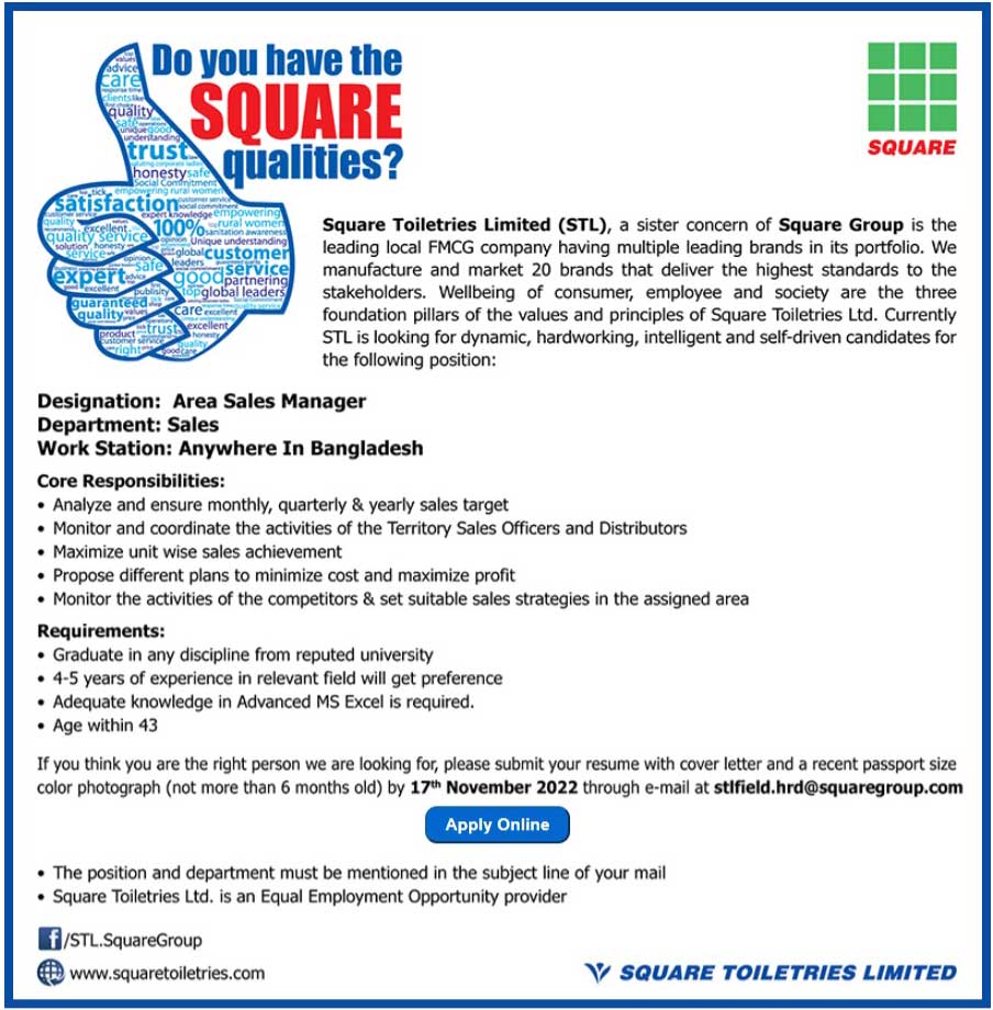 Square Group of Company Job Circular 2022