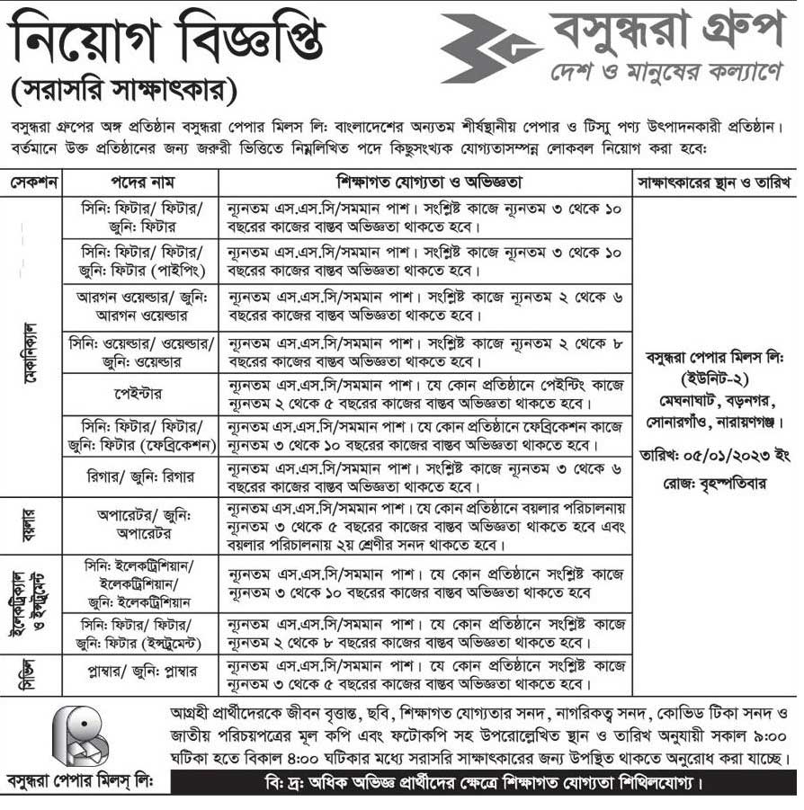 Bashundhara Group Job Circular 2023