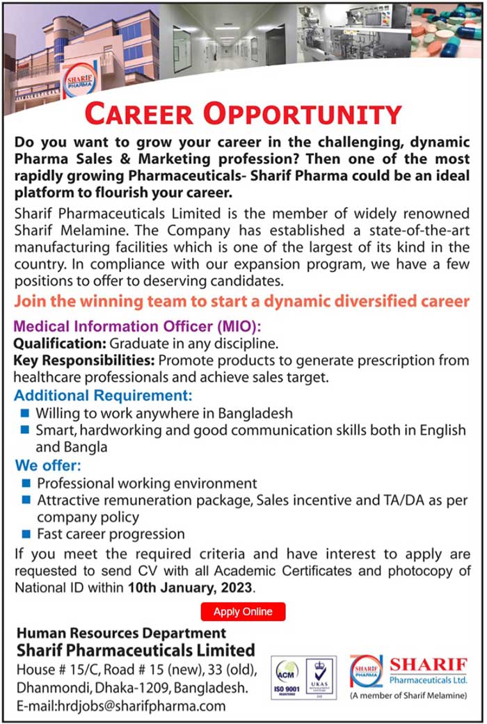 ‍All Pharmaceuticals Job Circular 2023